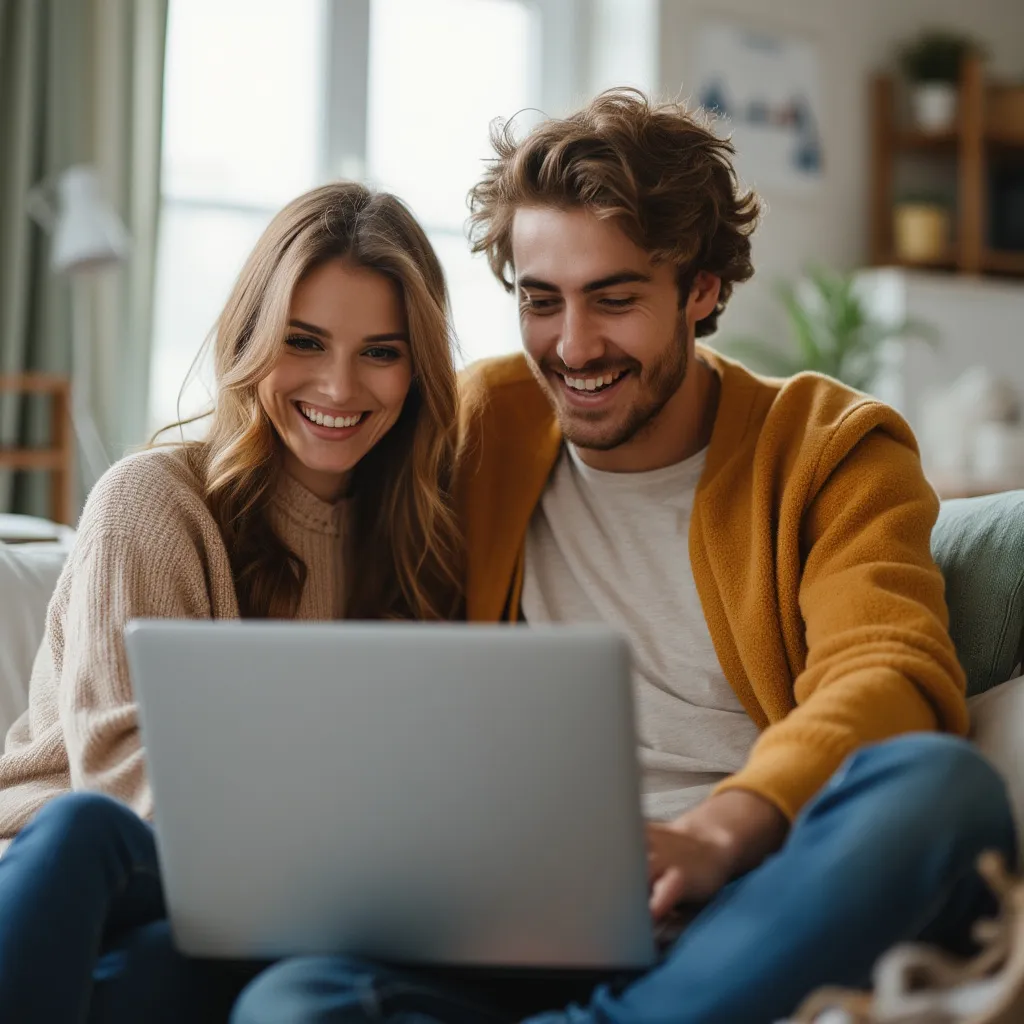 Carlos y Laura G., pareja joven feliz